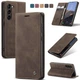 Чехол-книжка CaseMe из нубука для Samsung S23 Тёмно-коричневый - изображение 7
