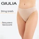Стринги бесшовные Giulia STRING BRIEFS S/M Beige-naturale, женское бельё для повседневного использования - изображение 1