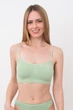 Бесшовный топ на тонких бретелях Giulia CAMI TOP S/M Green-kohlrabi, женский топ из микрофибры - изображение 2