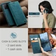 Чехол-книжка CaseMe из нубука для Xiaomi Poco X6 Pro 5G Бирюзовый - изображение 4