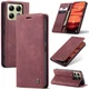 Чехол-книжка CaseMe из нубука для Xiaomi 14T Бордовый - изображение 2