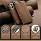 Чохол-книжка CaseMe із нубуку для Xiaomi 14T Світло-коричневий - зображення 2