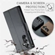 Чехол-книжка CaseMe из нубука для Samsung A05s Чёрный - изображение 9