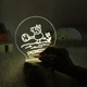 3D светильник-ночник планер круглый с маркером на котором можно писать ST - изображение 2