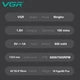 Мужской аккумуляторный триммер для бороды и усов VGR V-964 с 3 сменными насадками 1-3 мм. Черный - изображение 3