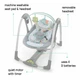 Дитячий шезлонг-гойдалка Ingenuity Swing'n Go Hugs & Hoots, 074451102477 - зображення 6