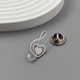 Значок из стали BROCHE брошь бижутерия Музыка Скрипичный ключ с сердцем серебристый BRGV115289 - изображение 4