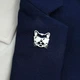 Значок из стали BROCHE брошь бижутерия Животные Кот в очках серебристый BRGV115292 - изображение 5
