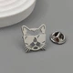 Значок из стали BROCHE брошь бижутерия Животные Кот в очках серебристый BRGV115292 - изображение 3