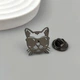 Значок из стали BROCHE брошь бижутерия Животные Кот в очках чёрный BRGV115293 - изображение 4