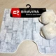 Килимок під унітаз Bravira серія Digital Velvet 50х60см R133 BR-R133_50x60_U - зображення 2