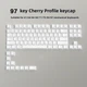 Набір кейкапів PBT ENG White Contour 98 штук - зображення 1