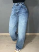 Джинсы женские Its Basic 2507-4 wide leg палаццо стрейчевые 48 голубые - изображение 1