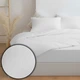 Комплект постельного белья Zastelli Двуспальный 175х210 см White/white хлопковая жатка Белый (2555000013669) - изображение 2