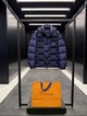 Чоловічий пуховик Louis Vuitton з капюшоном, короткий, синій, натуральний пух 2XL - зображення 3