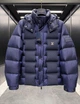 Чоловічий пуховик Louis Vuitton з капюшоном, короткий, синій, натуральний пух 2XL - зображення 4
