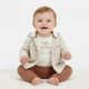 Дитячий комплект Carter's (толстовка+боді+штанці) для дівчинки 464102 69-72 см бежевий - зображення 2