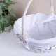 Корзина с белой тканью круглая (5498-2) - изображение 2