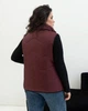 Жіноча жилетка весняна великого розміру UF-Fashion 00115-mt 50 бордовий - зображення 2