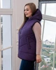 Женский демисезонный жилет большого размера UF-fashion 00125-mt 54 сиреневый - изображение 5