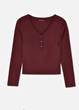 Пижамный лонгслив Primark Flannel Pyjama XS Верх пижамы для дома и сна Бордовый (8908) - изображение 5