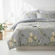 Простынь MBM HOME "Песня цветов" 160x230 см серо-голубая (BL-FS-09 GRAY) - изображение 6