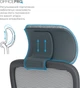 Кресло компьютерное офисное эргономичное OfficePro Wave OC599-B-DG-DG Black/Dark Gray - изображение 13