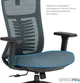 Кресло компьютерное офисное эргономичное OfficePro Balance OC550-B-DG-DG Black/Dark Gray - изображение 18