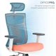 Кресло компьютерное офисное эргономичное OfficePro Balance OC550-W-DG-OR White/Dark Gray/Orange - изображение 11