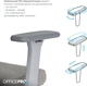 Кресло компьютерное офисное эргономичное OfficePro Wave OC599-G-G-G Gray - изображение 14