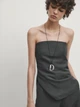 Топ-бандо із сумішевого льону Massimo Dutti 6091903818c54 38 сірий (100004854) - зображення 2