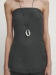 Топ-бандо із сумішевого льону Massimo Dutti 6091903818c54 38 сірий (100004854) - зображення 5