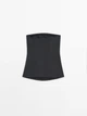 Топ-бандо із сумішевого льону Massimo Dutti 6091903818c54 38 сірий (100004854) - зображення 7