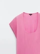 Футболка из вискозы Massimo Dutti 6827528164c17 XS розовая (100004735) - изображение 6