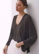 Лонгслів в рубчик оверсайз Massimo Dutti 6870740700c54 M-L сірий (100004850) - зображення 1