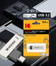 Флешка Kodak 64 ГБ с USB 3.2 и Type-C для быстрой передачи данных Серий - изображение 5