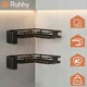 Угловые полки для ванной комплект угловых полок 2 шт Ruhhy 27092 Этажерка для ванной полка для душа геля мыла в душевую без сверления черная - изображение 4