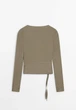 Джемпер у рубчик Massimo Dutti 6254107830c54 XS бежевий (100004818) - зображення 5