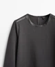 Платье со вставками из кожи Massimo Dutti 6692508818c16 M серое (100004740) - изображение 5