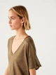 Футболка из льна Massimo Dutti 6242933705c54 M хаки (100005403) - изображение 2