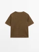 Футболка из льна Massimo Dutti 6242933705c54 M хаки (100005403) - изображение 6