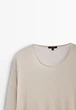Лонгслив в составе с шерстью Massimo Dutti 6853699806c32 M серый (100004728) - изображение 6