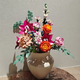Конструктор Pretty Pink Flower Bouquet Ботанический букет розовый совместимый блочный - изображение 4