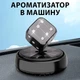 Ароматизатор Кубик с бриллиантами крутящийся на солнечной батарее на панель в машину, освежитель Черный - изображение 1