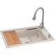 Мойка кухонная GRANADO Basic Estella terra (+ змішувач Campo LUX inox + дозатор Redondo inox + кошик + (ksg0103) GRANADO ksg0103 905093 - изображение 1