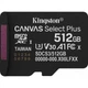 Карта памяти Kingston 512GB microSDXC class 10 UHS-I U3 V30 A1 Canvas Select Plus (SDCS3/512GBSP) Kingston SDCS3/512GBSP 913831 - изображение 1