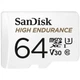Карта памяти SanDisk 64GB microSDXC class 10 UHS-I U3 V30 High Endurance (SDSQQNR-064G-GN6IA) SANDISK SDSQQNR-064G-GN6IA 913115 - изображение 1