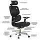 Офисное кресло Mealux D2 Air Fabric Black (HF-D2 F/B) Mealux HF-D2 F/B 905032 - изображение 9