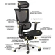 Офисное кресло Mealux S8 Air Black (HF-S8P M/B) Mealux HF-S8P M/B 904866 - изображение 10