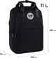 Рюкзак GoPack Teens 122M-1  40x29x14 см 11 л Чорний (GO26-122M-1) - зображення 2